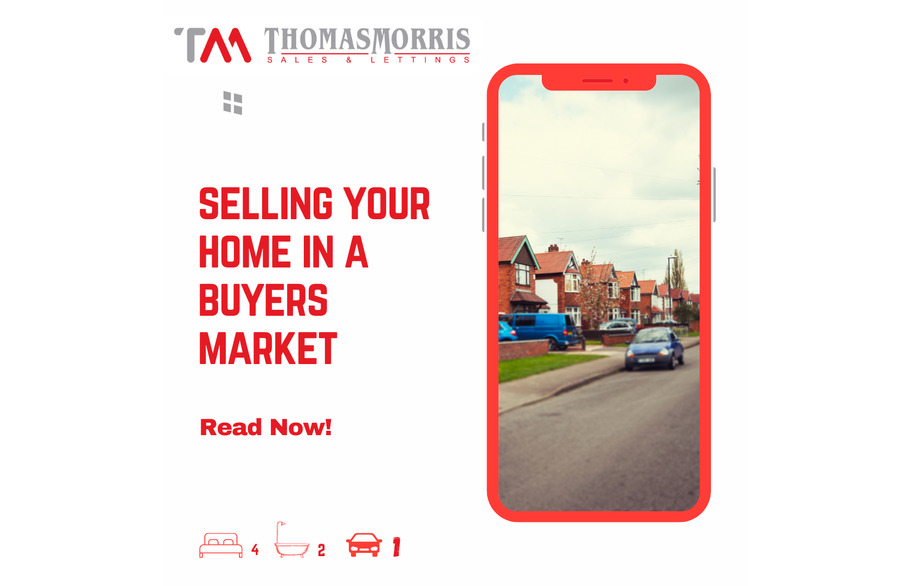 Selling your home in a buyers market with a phone displaying a street