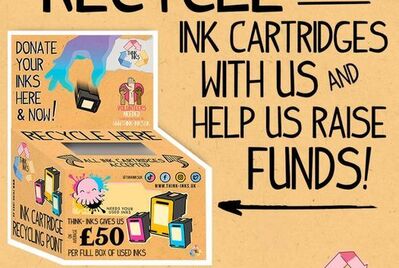 Recycle your ink cartridges with us and help us raise funds