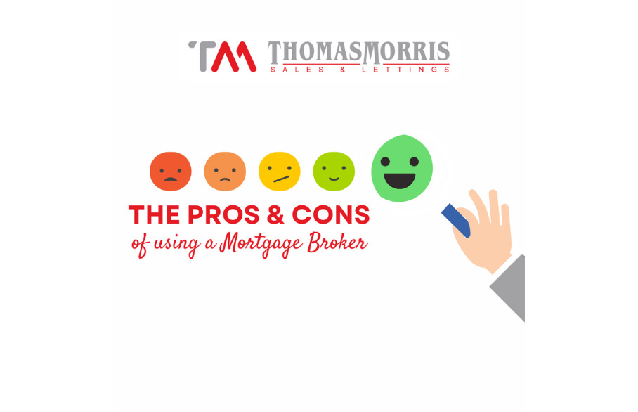 Cartoon emojis with the text 'The pros and cons of using a mortgage broker' s