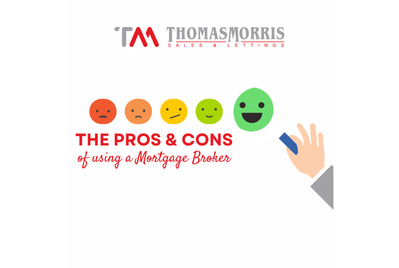 Cartoon emojis with the text 'The pros and cons of using a mortgage broker' s