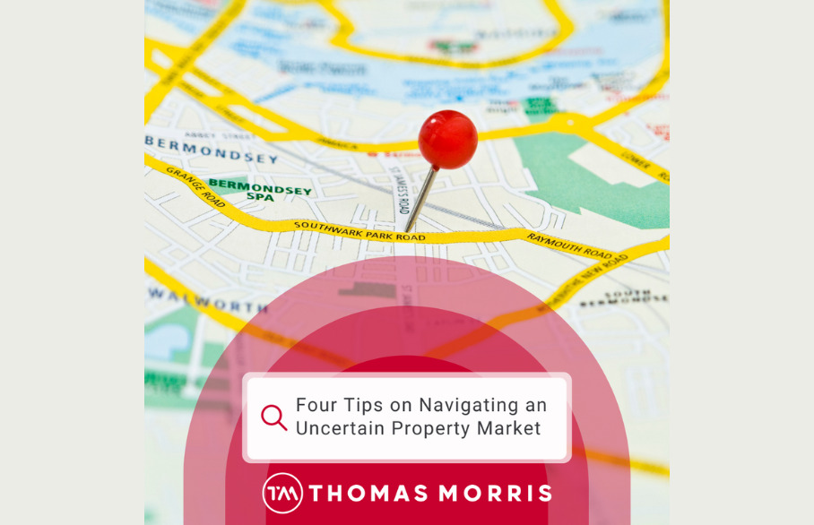 Four tips on navigating an uncertain property market with a map in the background