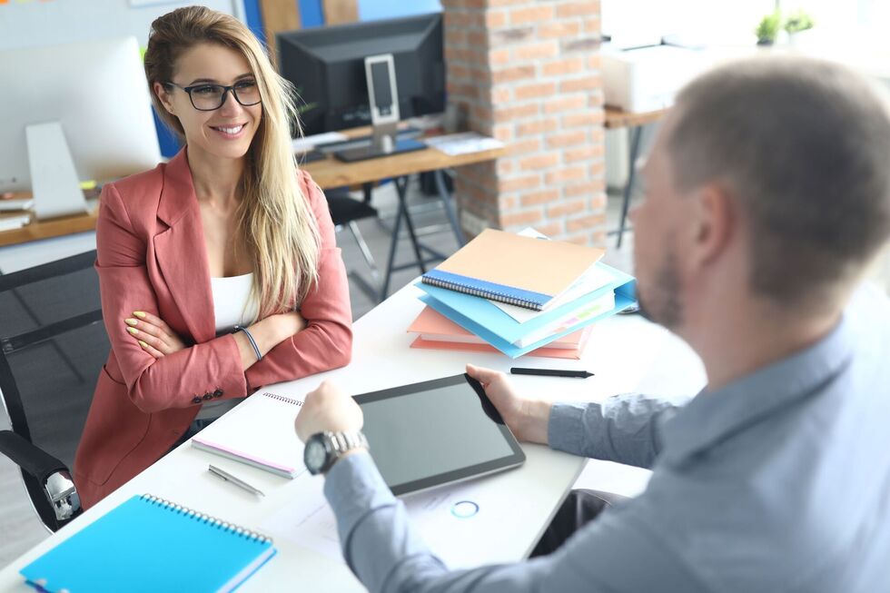 Colleagues working together