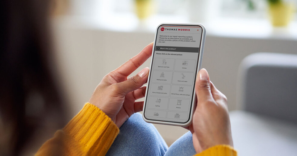 Tenant reporting repair though online system